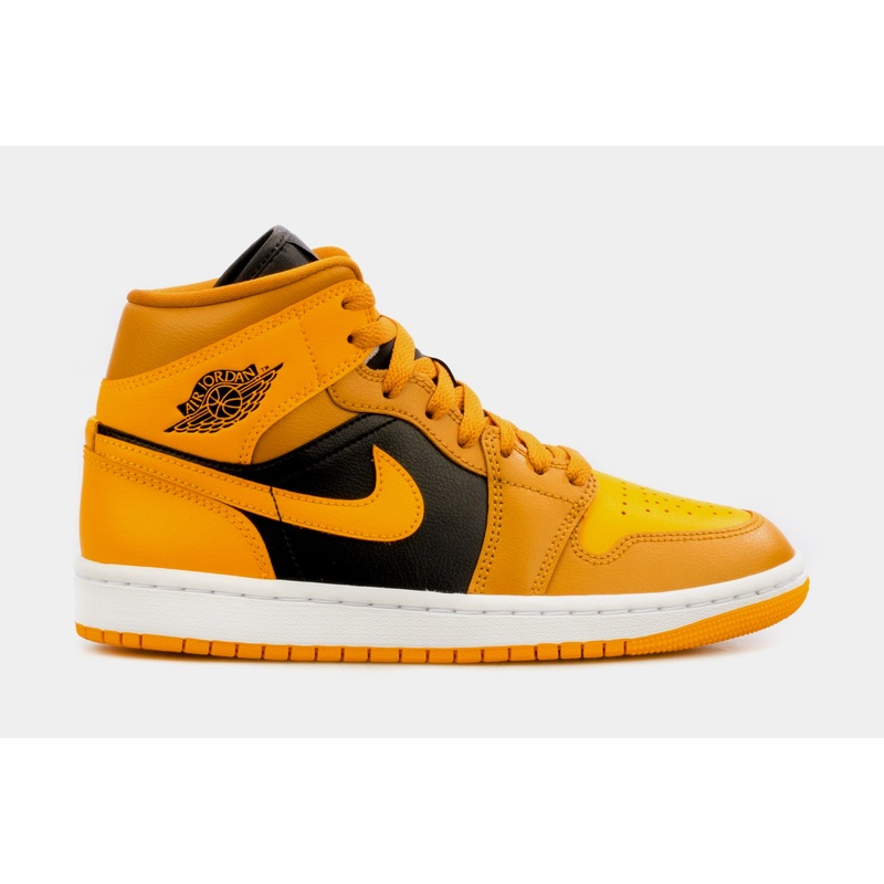 Air Jordan 1 Retro Mid Chutney Taxi Womens Lifestyle Shoes (Brown/Yellow) Free Shipping