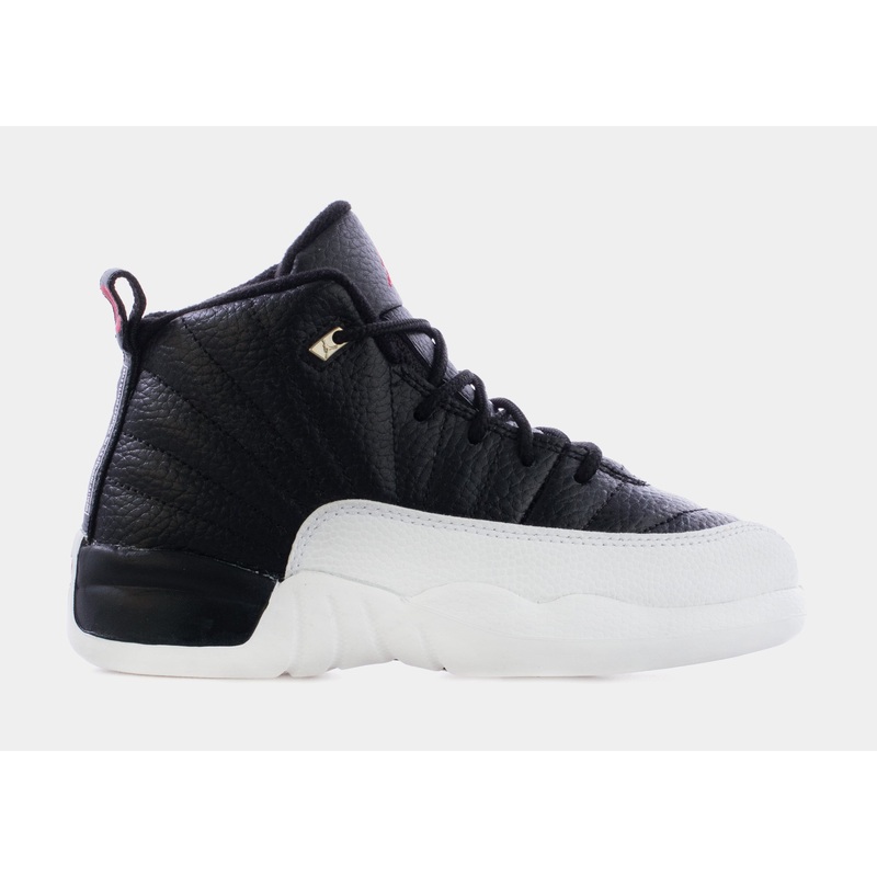Air Jordan 12 Retro Playoffs Preschool Lifestyle Shoes (Black/White)