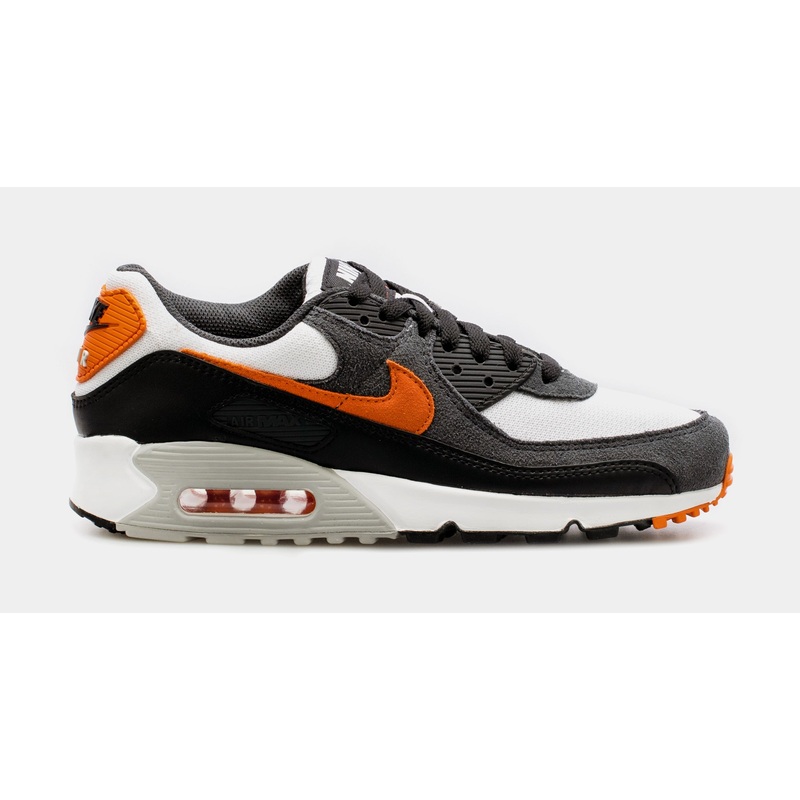 Air Max 90 Mens Running Shoes (Grey/Orange)