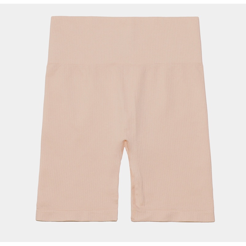 Aiya Rib Knit Shorts Womens Shorts (Beige)