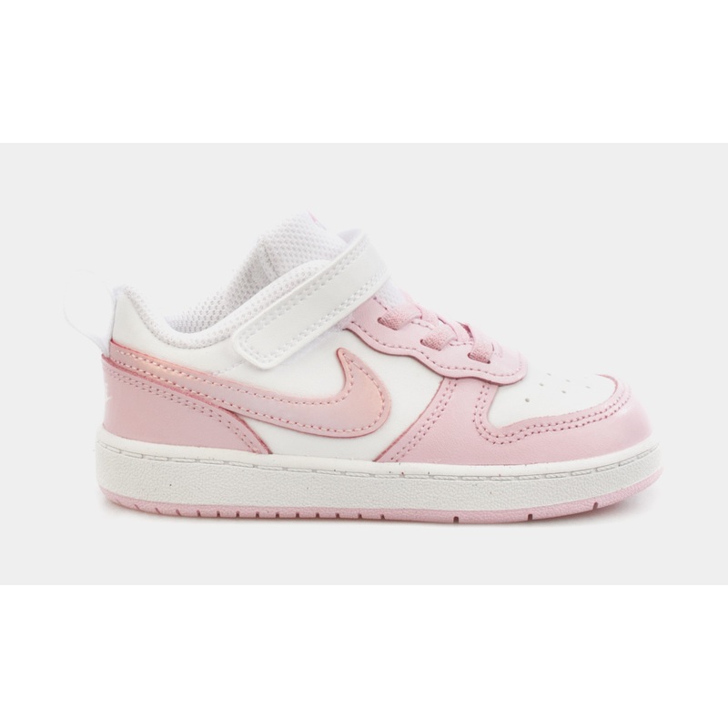 Court Borough Low 2 Infant Toddler Lifestyle Shoes (White/Pink)