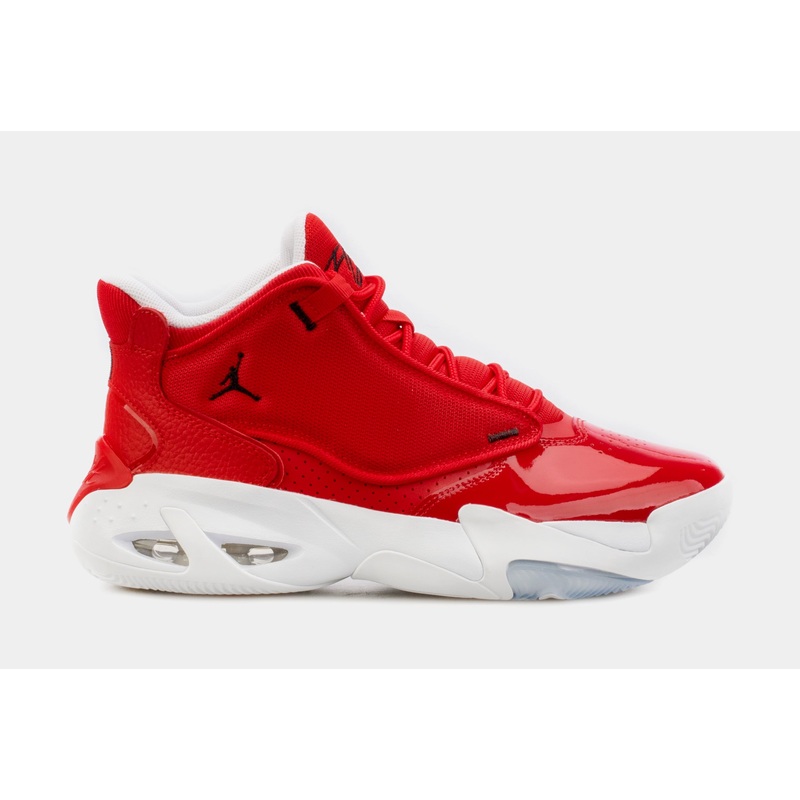 Max Aura 6 Grade School Basketball Shoes (Red)