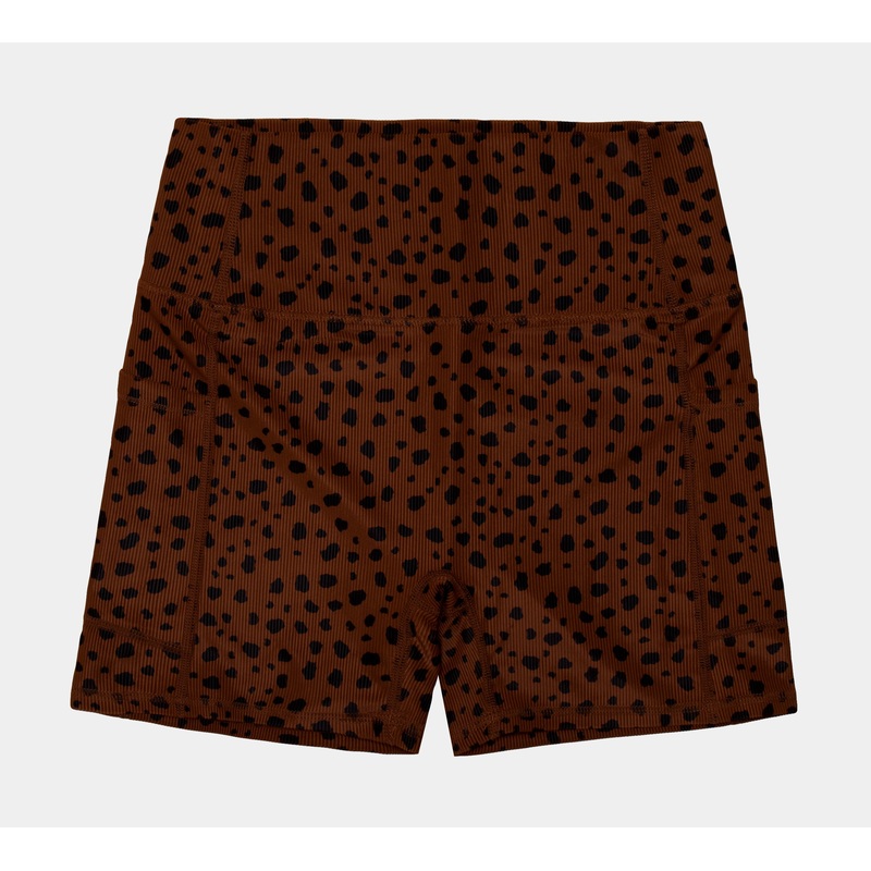Skylar Biker Shorts Womens Shorts (Brown)
