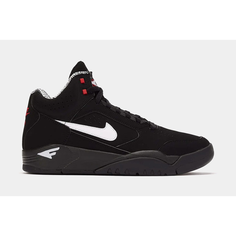 Air Flight Lite Mid Mens Basketball Shoes (Black/White)