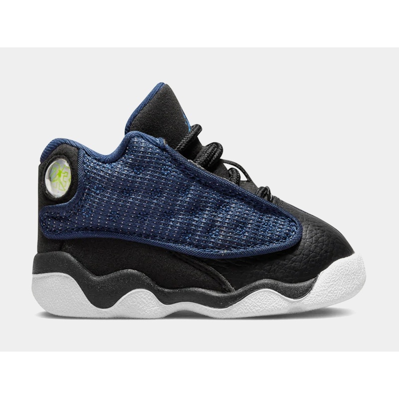 Air Jordan 13 Retro Brave Blue Infant Toddler Lifestyle Shoes (Navy Blue) Free Shipping