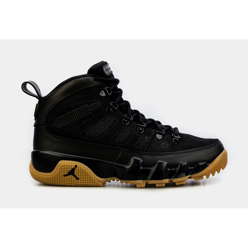 Air Jordan 9 Retro Boot NRG Black Gum Mens Lifestyle Shoes (Black/Brown)