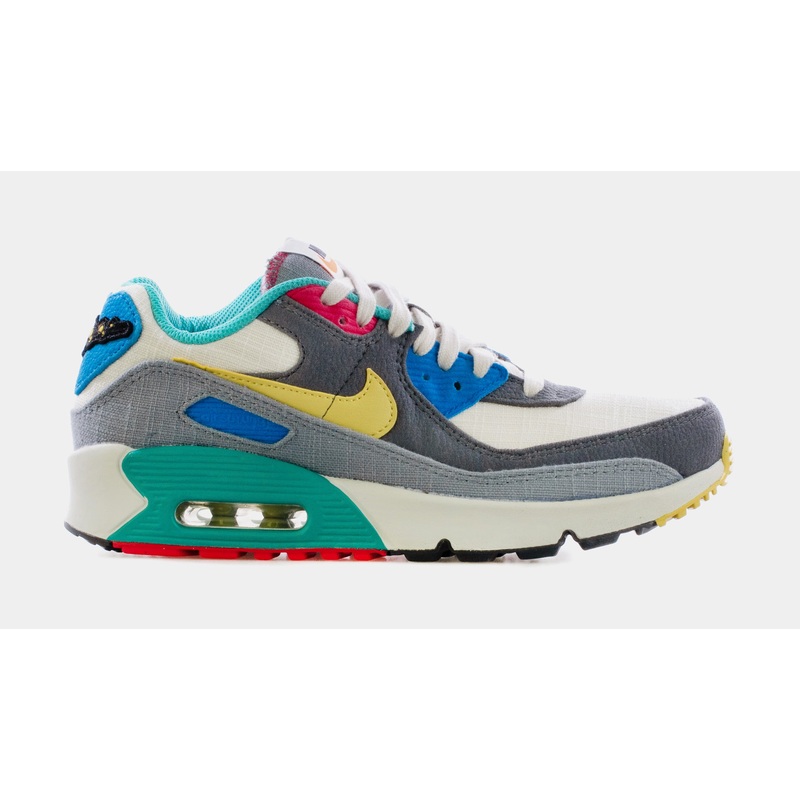 Air Max 90 Air Sprung Grade School Lifestyle Shoes (Grey/Multi)