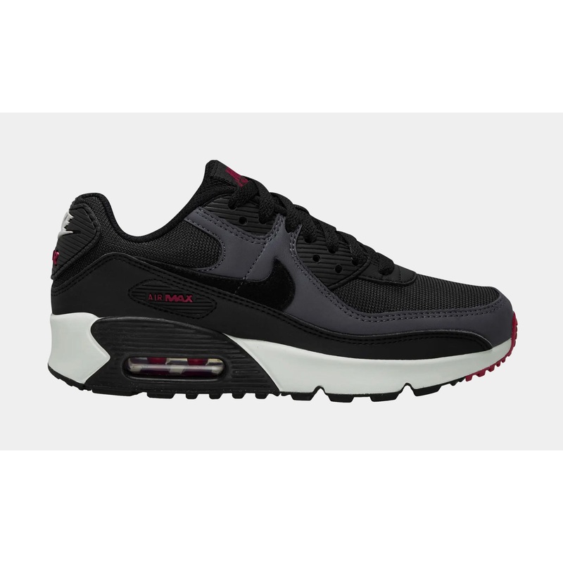 Air Max 90 LTR Grade School Running Shoes (Black/White)