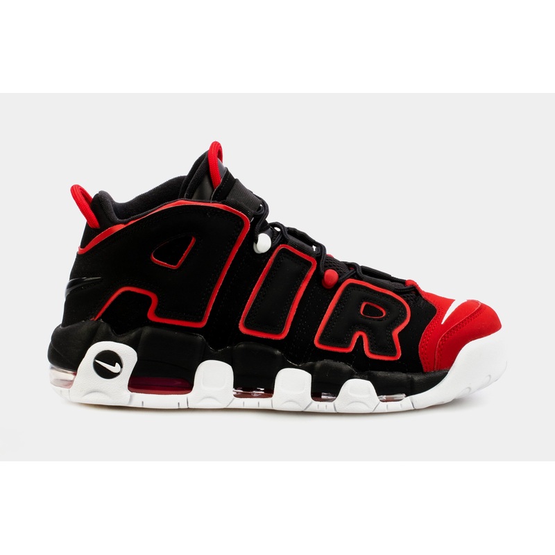 Air More Uptempo Red Toe Mens Basketball Shoes (Black/Red)