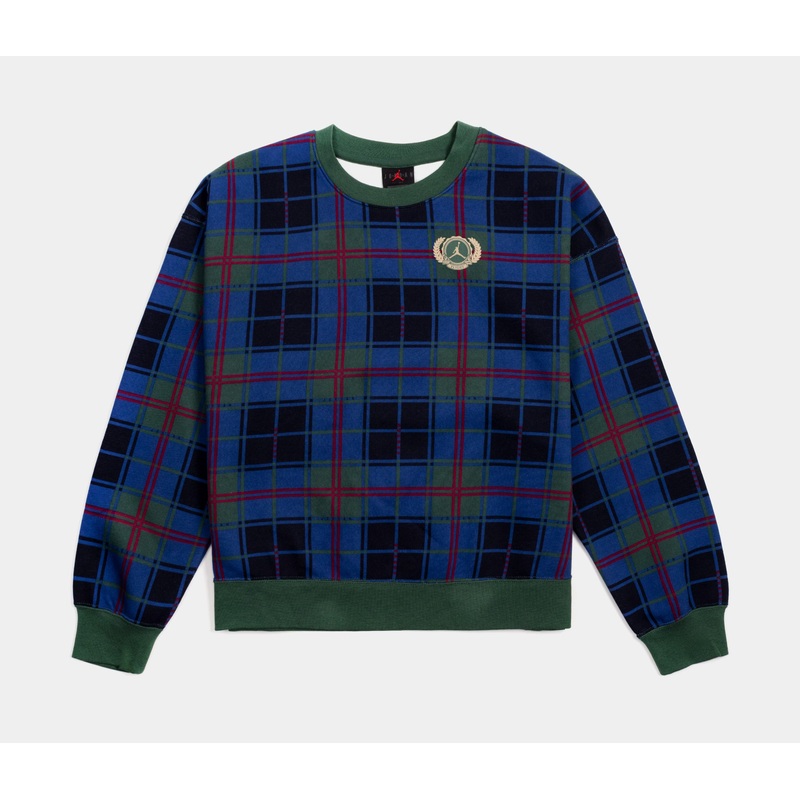 Brooklyn Fleece Womens Sweatshirt (Green/Blue)