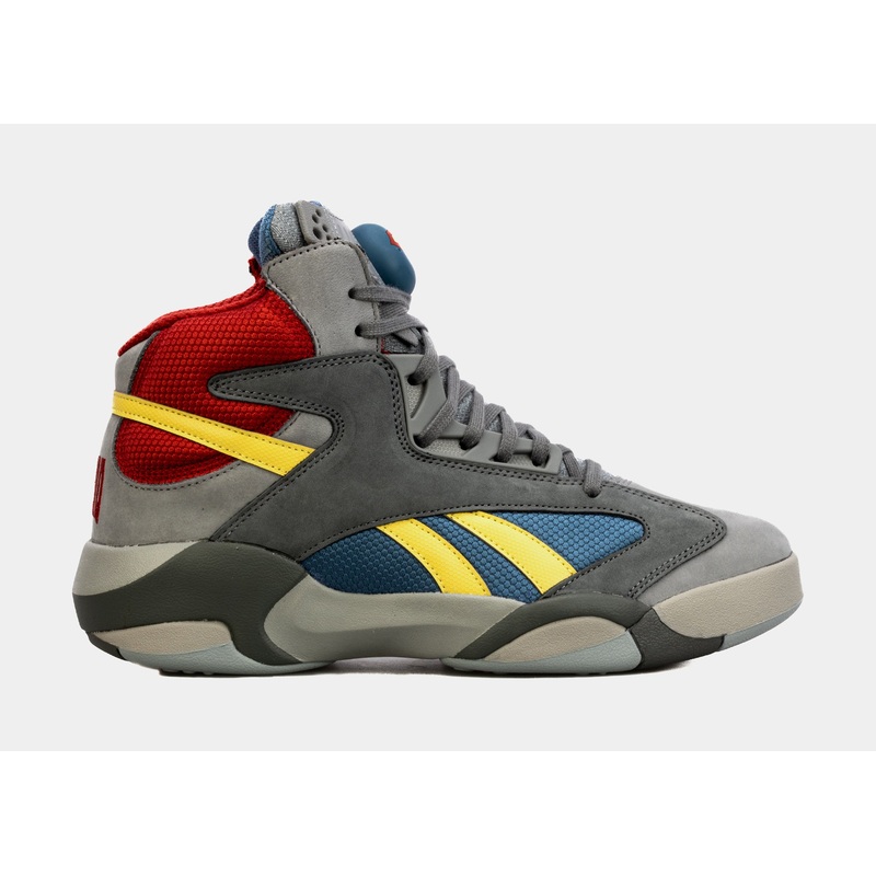 DC Shaq Attaq Mens Basketball Shoes (Grey/Red)