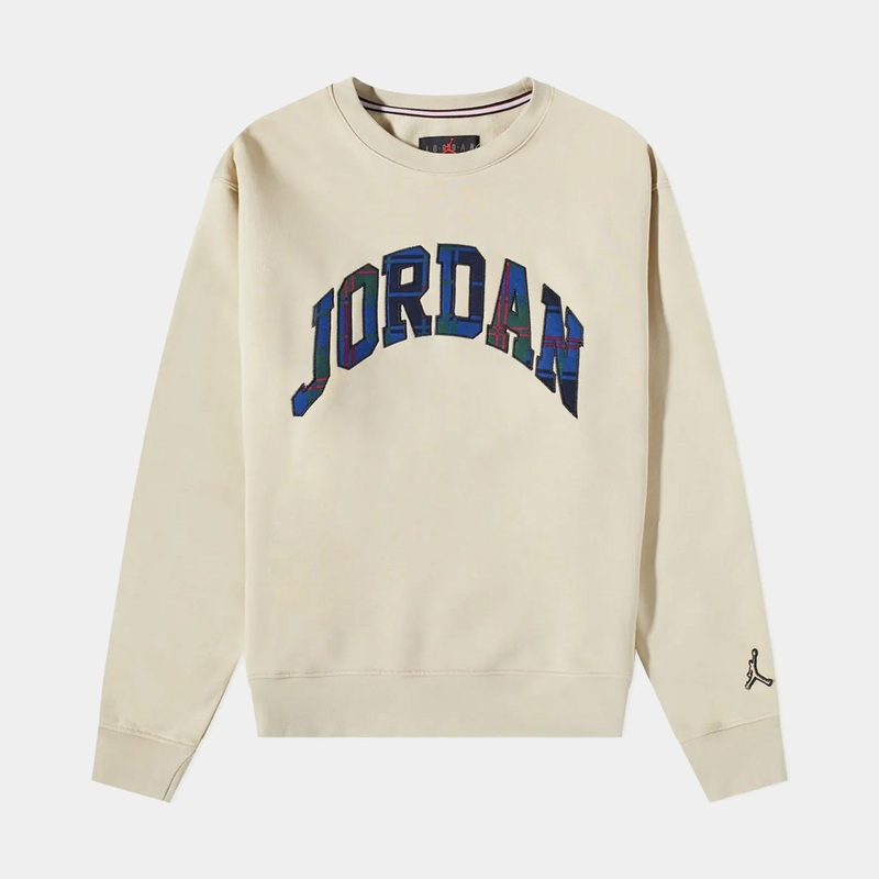 Essential Holiday Fleece Mens Sweatshirt (Beige)