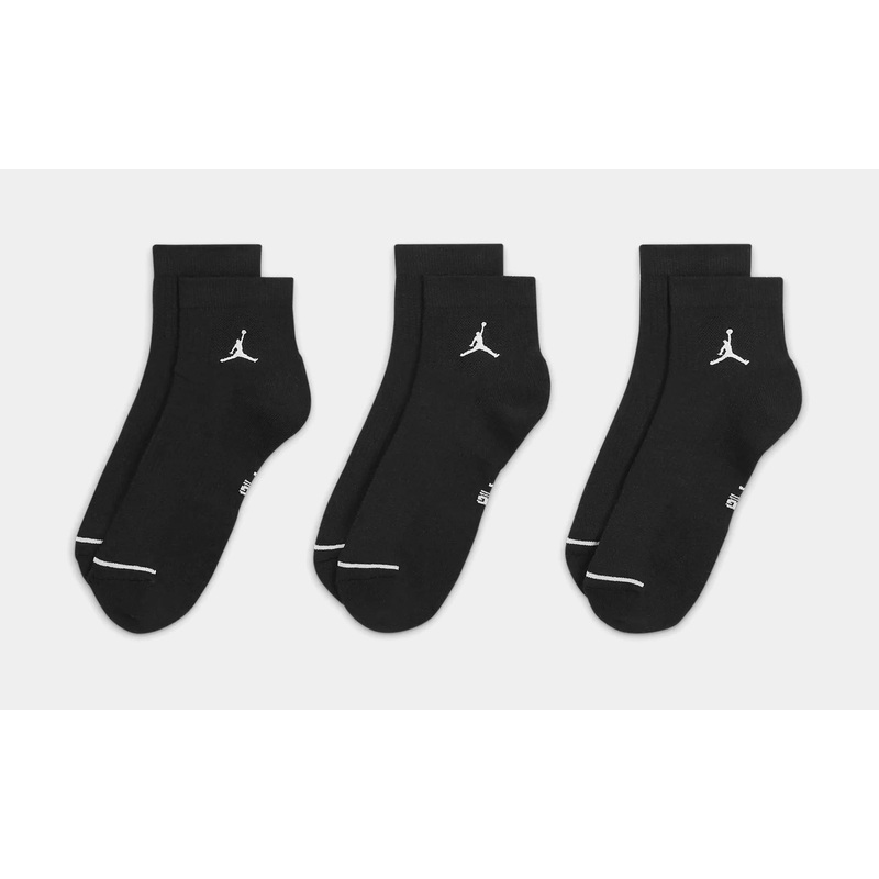 Everyday 3 Pack Ankle Mens Socks (Black)
