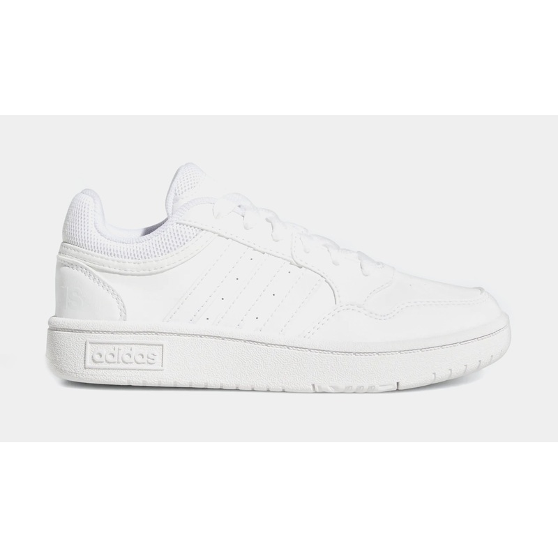 Hoops 3.0 Low Grade School Baskeball Shoes (White)