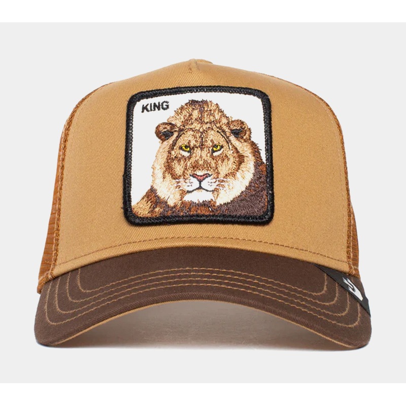 King Lion Trucker Hat Mens Hat (Brown)