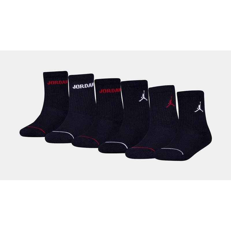 Legend 6 pack Crew Grade School Socks (Black)