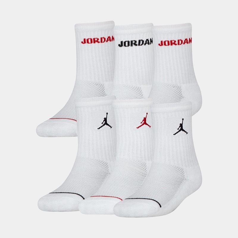 Legend 6 pack Crew Grade School Socks (White)