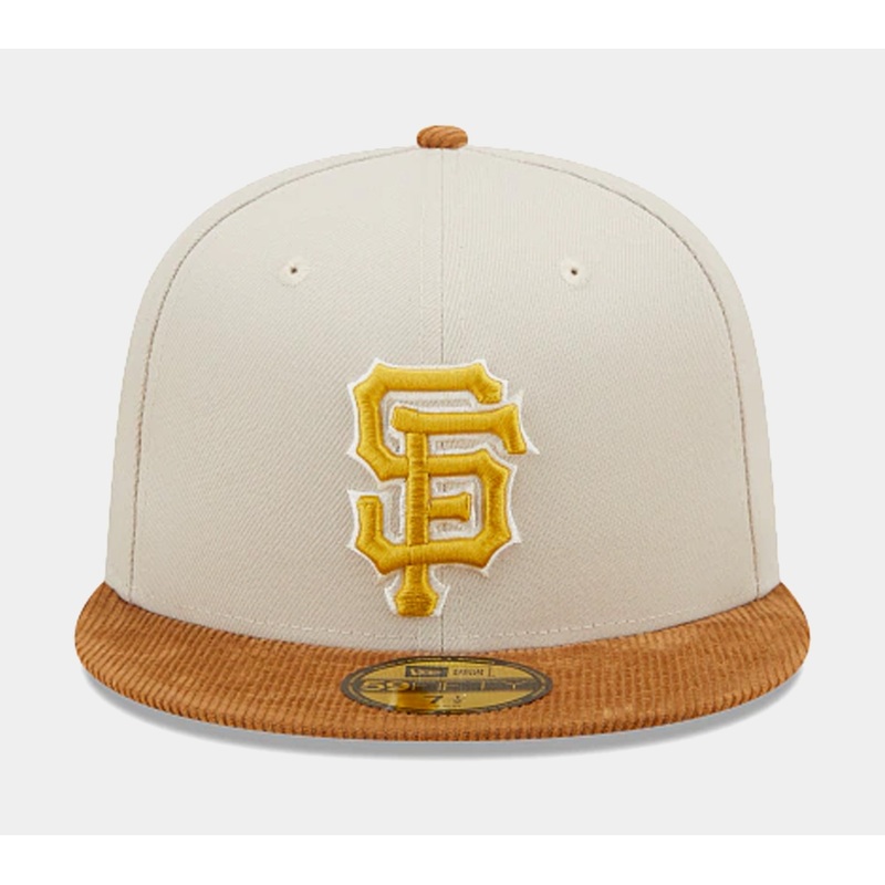 San Francisco Giants Corduroy Visor 59FIFTY Mens Fitted Hat (White/Brown)