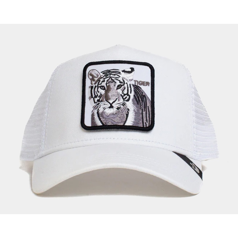 The White Tiger Trucker Mens Hat (White)