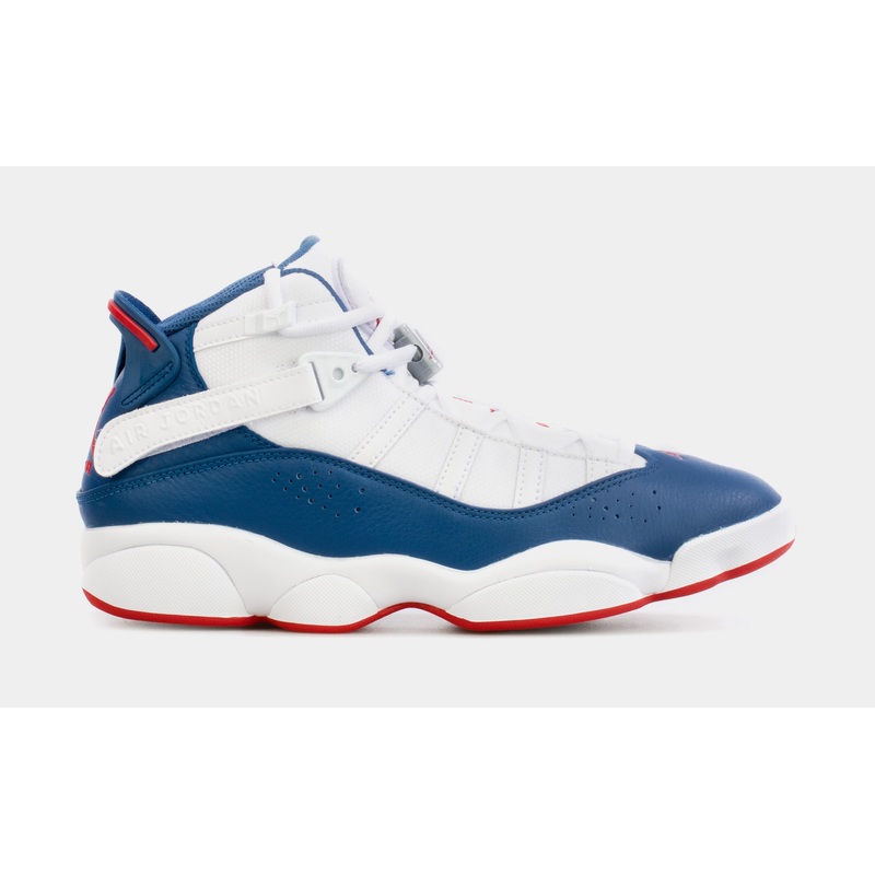 6 Rings Mens Basketball Shoes (White/Blue)
