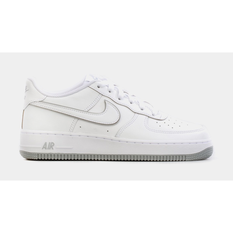 Air Force 1 Grade School Lifestyle Shoes (White/Grey)
