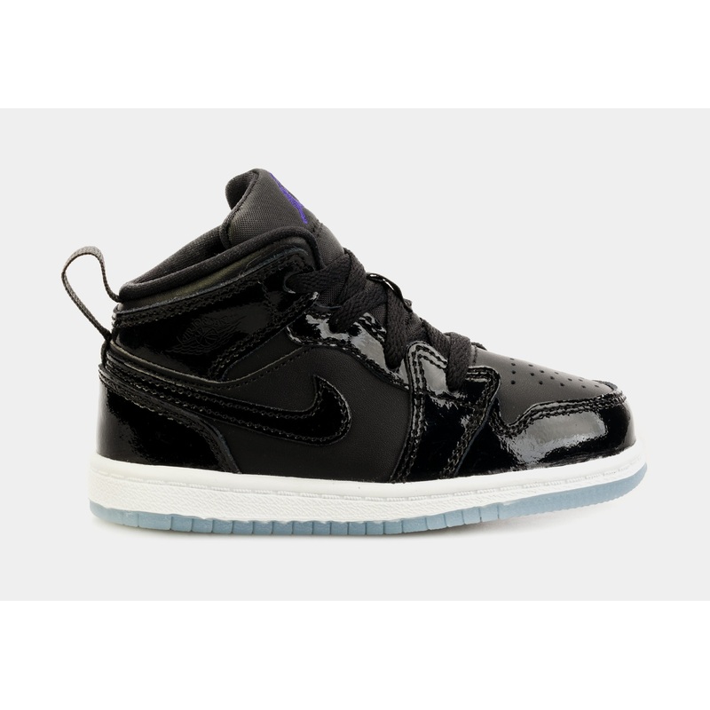 Air Jordan 1 Retro Mid Space Jam Infant Toddler Lifestyle Shoes (Black/Blue)