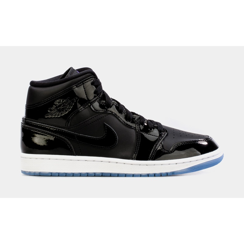Air Jordan 1 Retro Mid Space Jam Mens Lifestyle Shoes (Black)