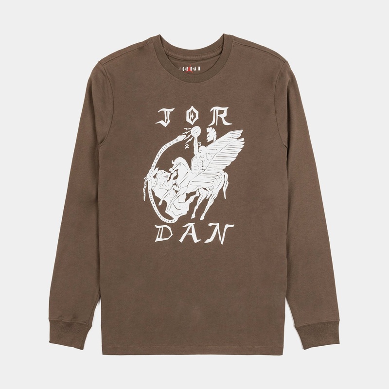 Artist Series by Umar Rashid Mens Long Sleeve Shirt (Brown)