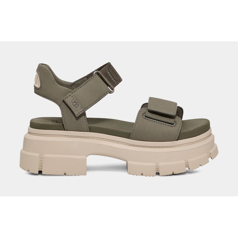 Ashton Ankle Womens Sandals (Green/Beige)