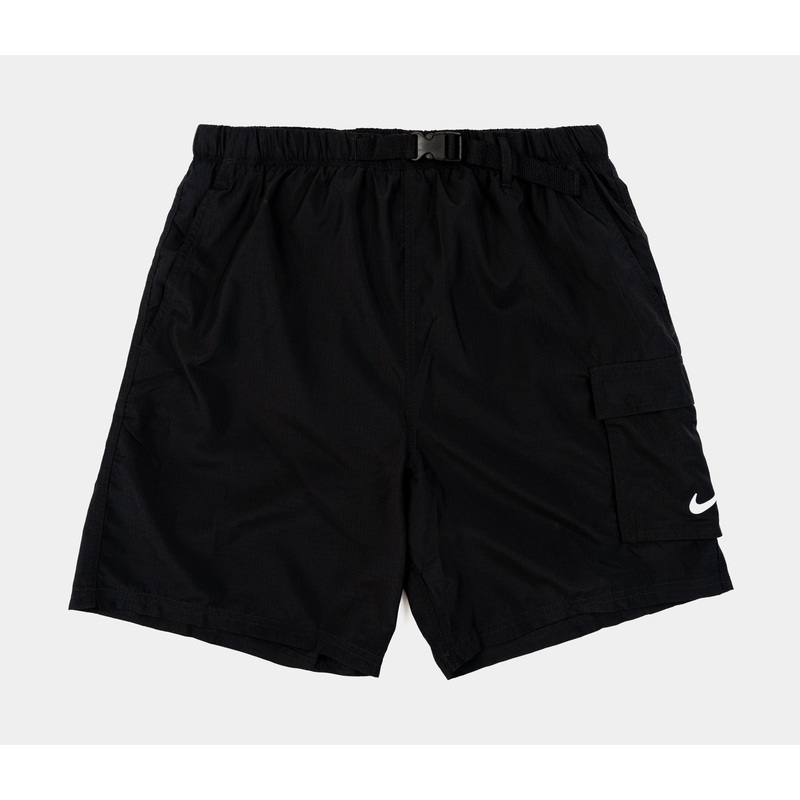 Belted 7″ Volley Mens Shorts (Black)