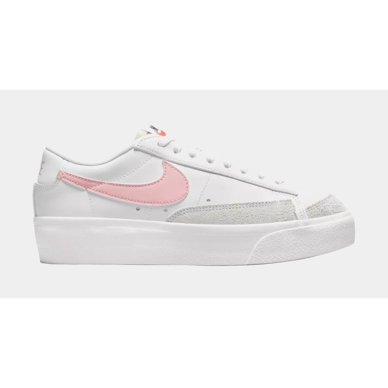 Blazer Low Platform Womens Basketball Shoes (White/Pink)