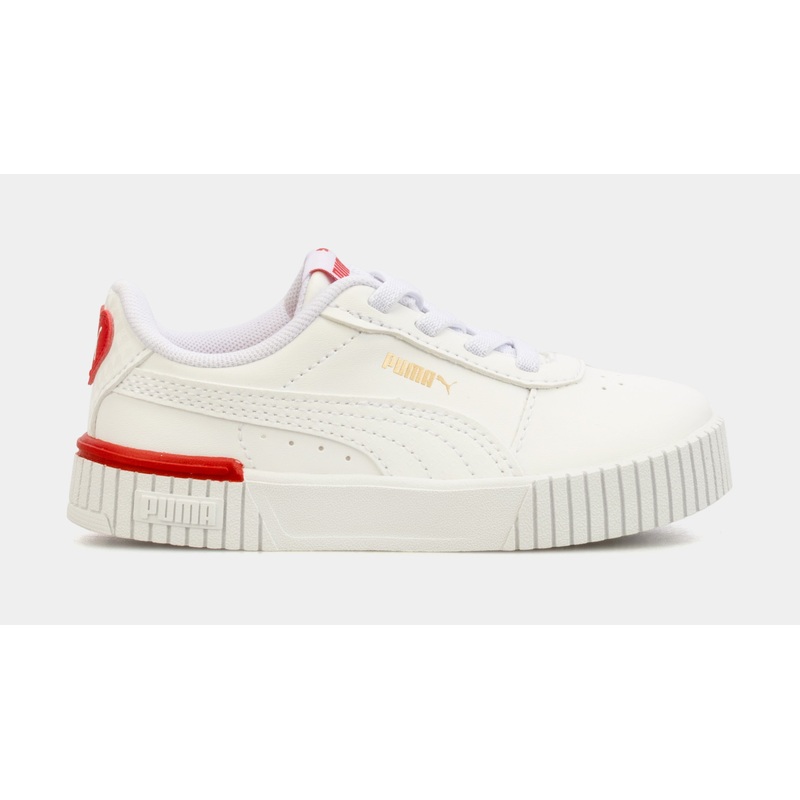 Carina 2.0 Red Thread Infant Toddler Lifestyle Shoes (White/Red)