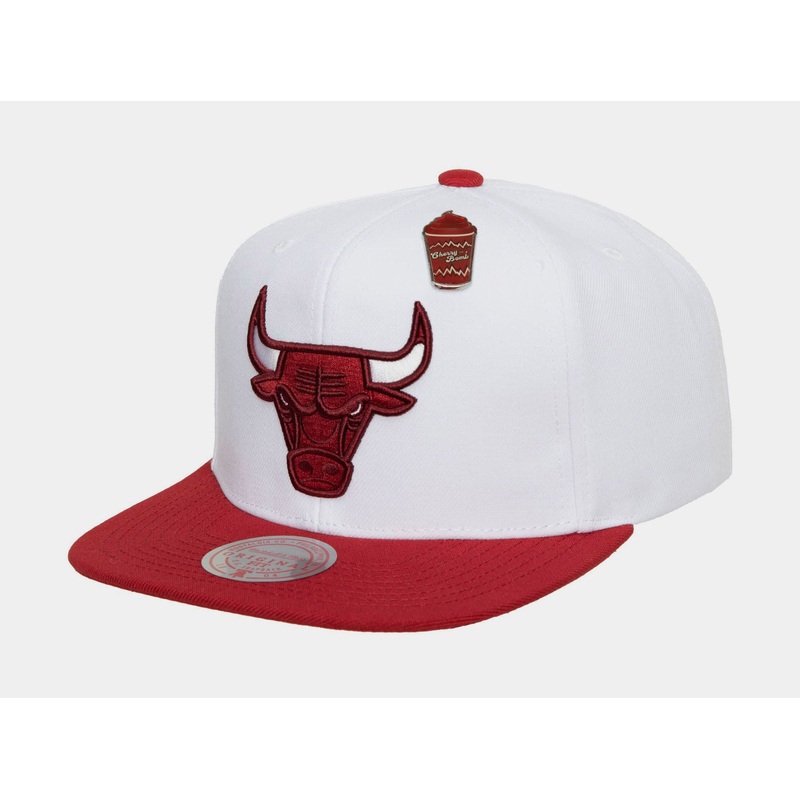Chicago Bulls Cherry Bomb Snapback Mens Hat (White/Red)