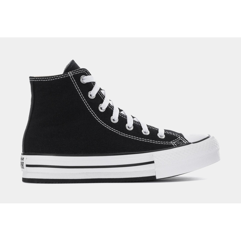 Chuck Taylor All Star Lift Platform Preschool Lifestyle Shoes (Black)