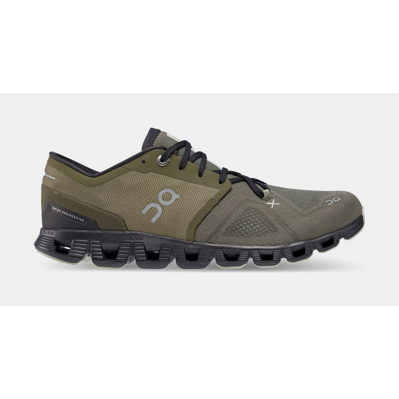 Cloud X 3 Mens Running Shoes (Olive/Reseda)