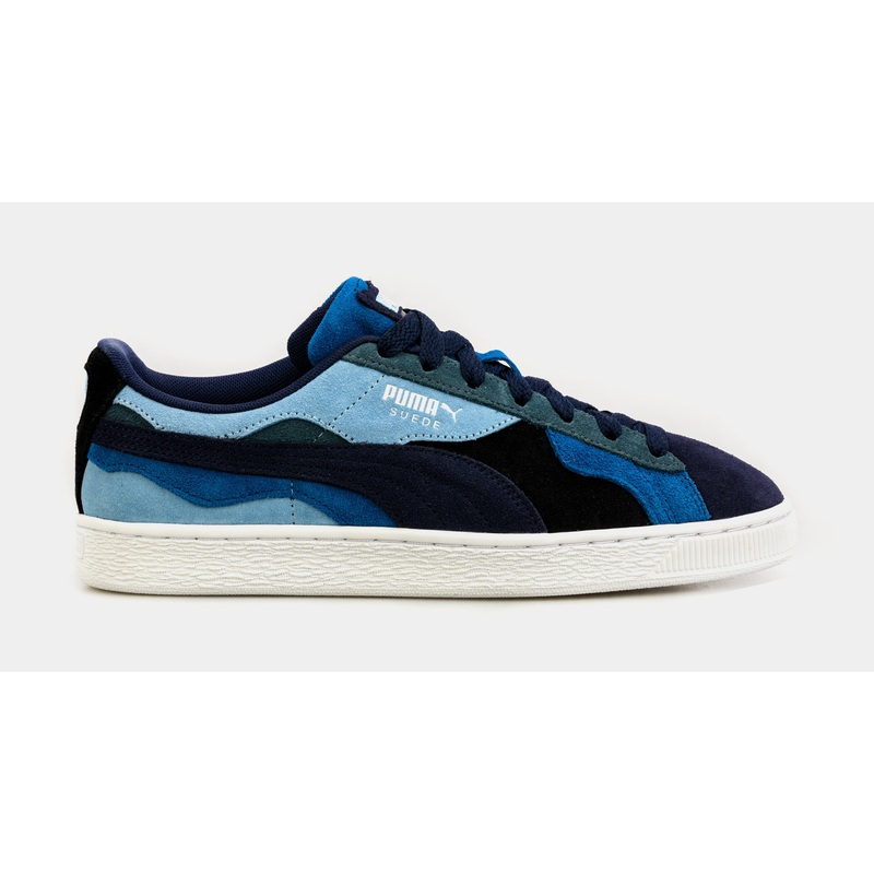 Suede Camowave Mens Lifestyle Shoes (Black/Blue)