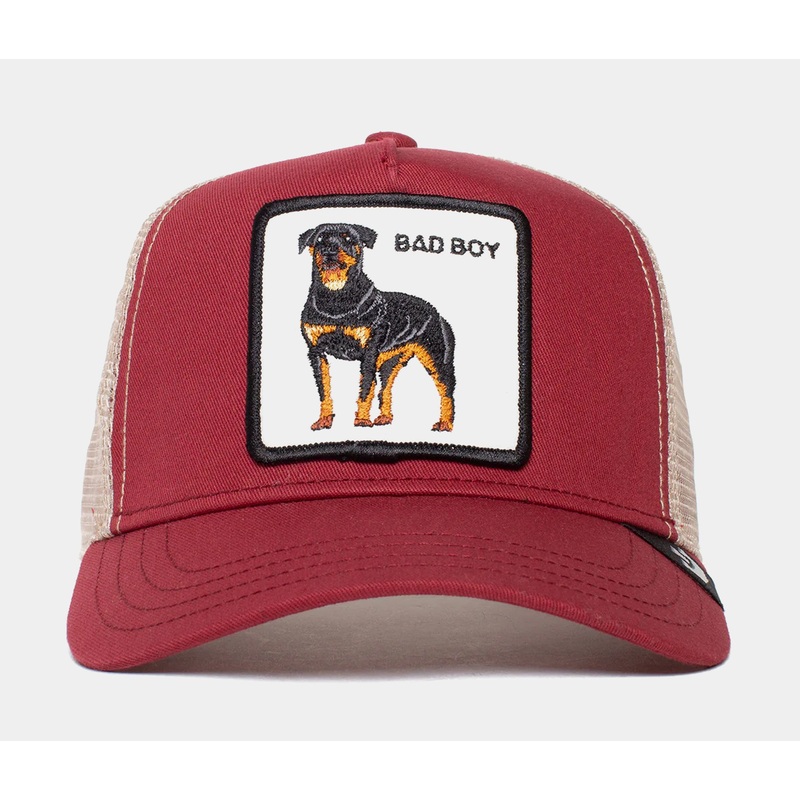 The Baddest Boy Trucker Mens Hat (Red)
