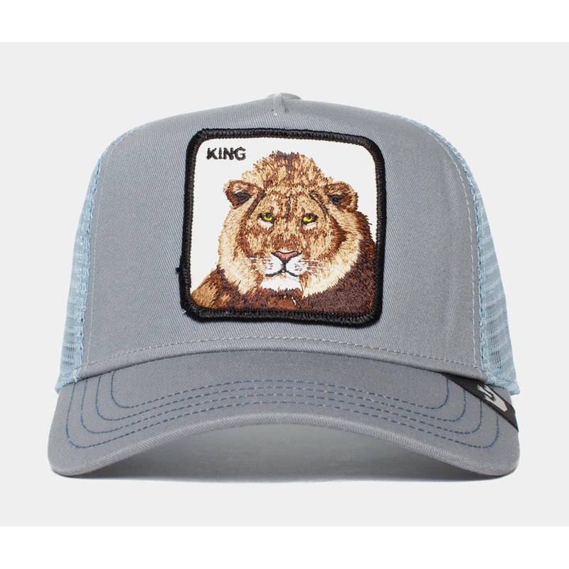 The King Lion Trucker Men Hat (Slate Blue)