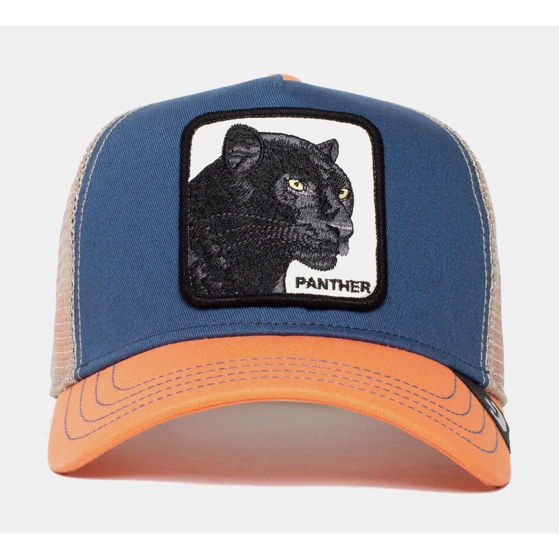 The Panther Trucker Mens Hat (Blue/Orange)
