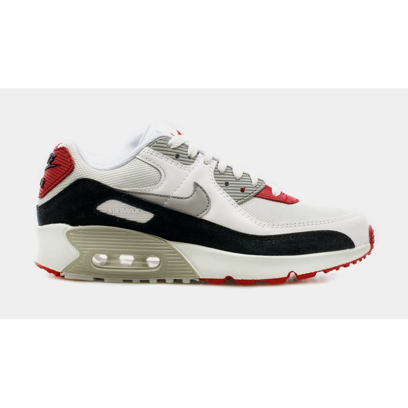 Air Max 90 Inline Varsity Red Grade School Lifestyle Shoes (White/Red)