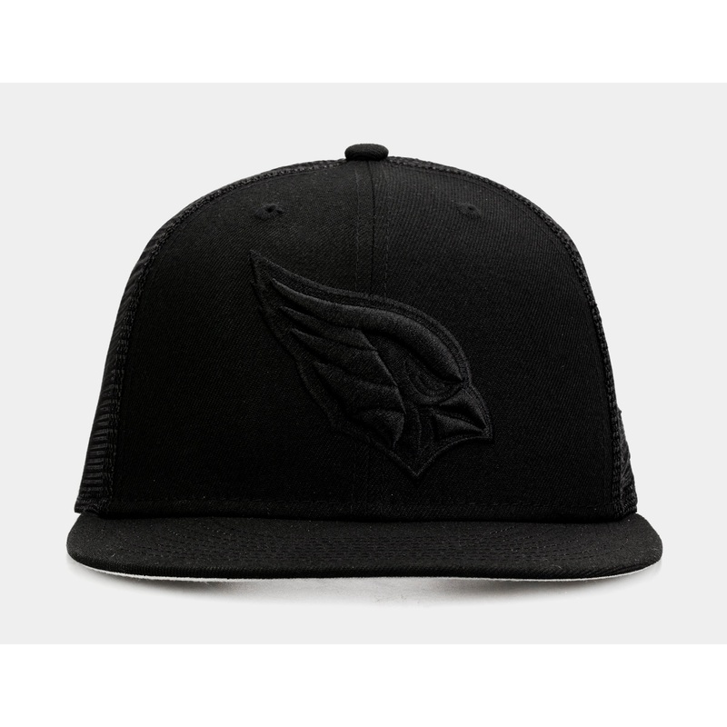 Arizona Cardinals Blackout 9Fifty Trucker Mens Hat (Black)