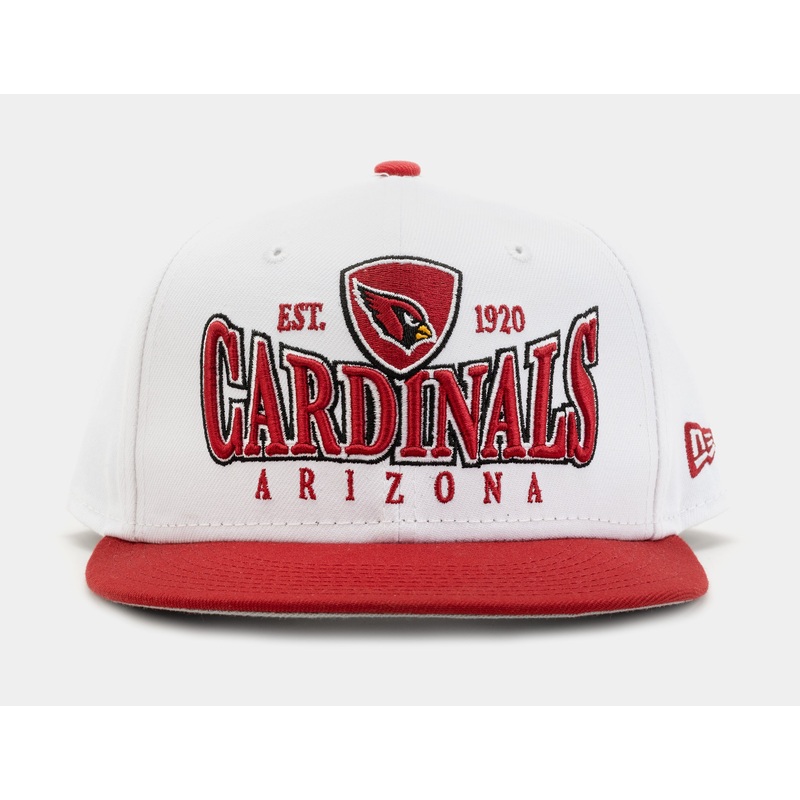 Arizona Cardinals Crest 9FIFTY Mens Snapback Hat (White/Red)