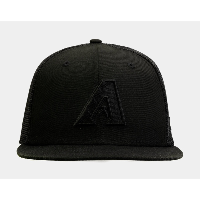 Arizona Diamondbacks Blackout 9Fifty Trucker Mens Hat (Black)
