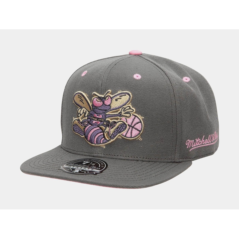Charlotte Hornets Lavender Dreams Mens Fitted Hat (Grey)