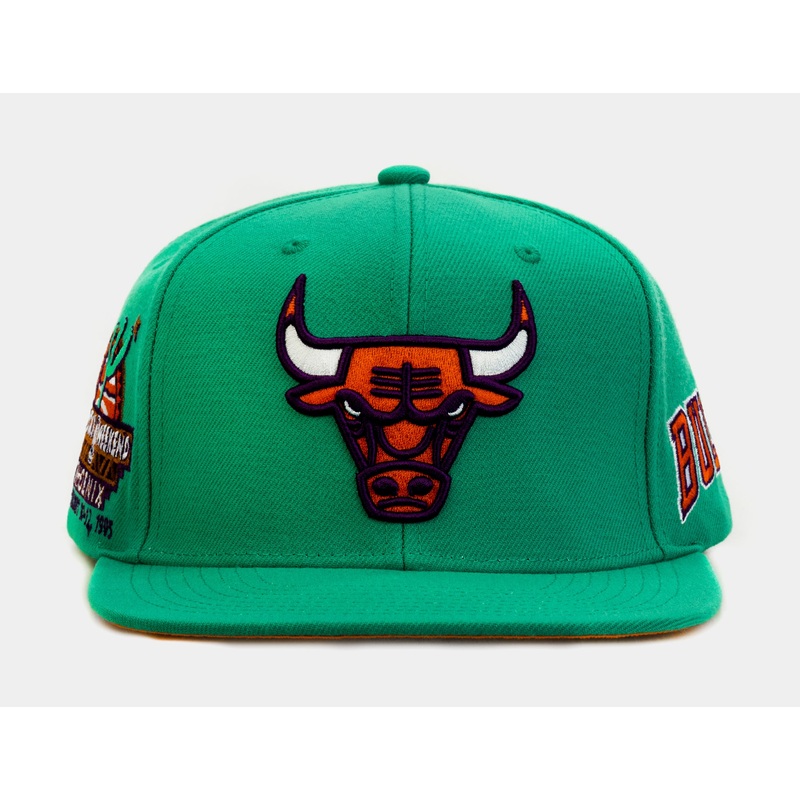 Chicago Bulls Desert Green Snapback Mens Hat (Green)