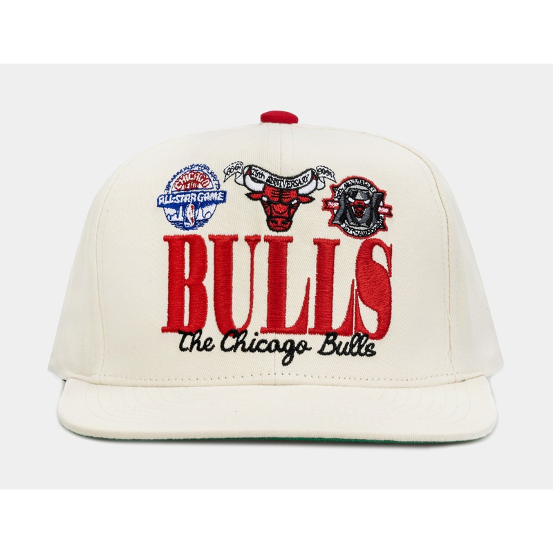 Chicago Bulls Retro Snapback Mens Hat (Beige)