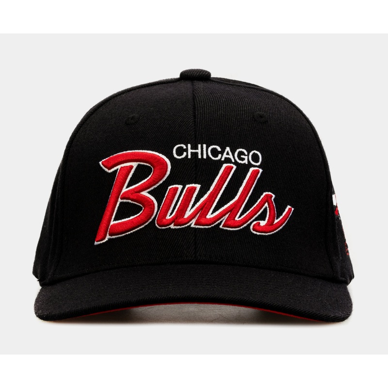 Chicago Bulls Team Script 2.0 Mens Snapback Hat (Black)