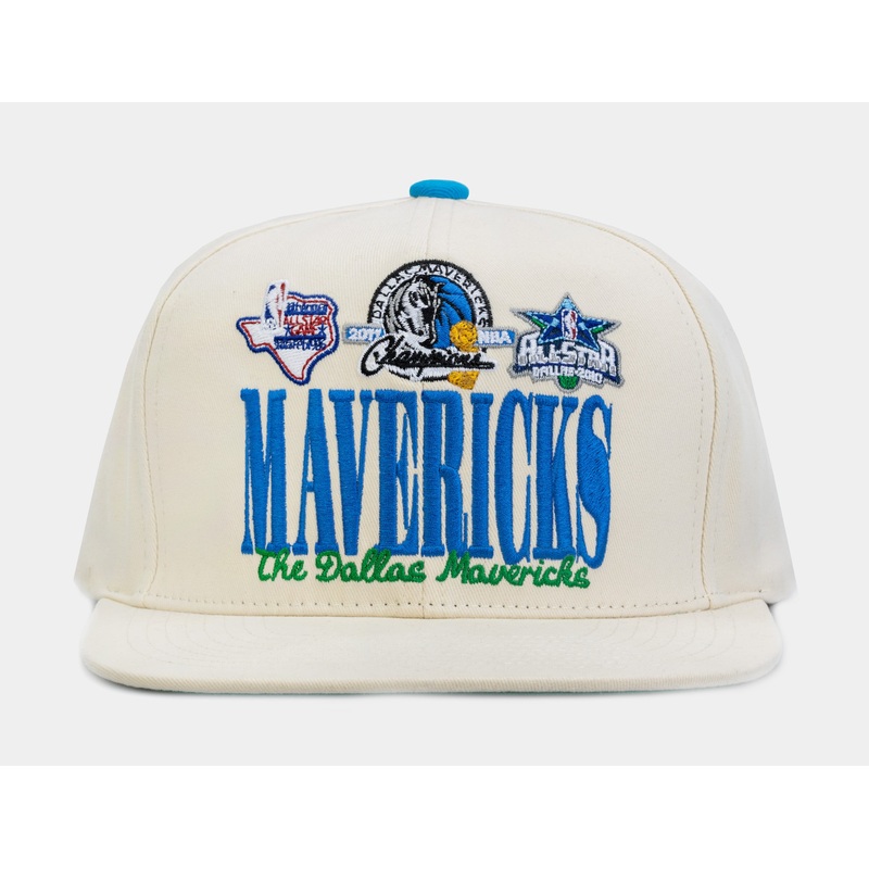 Dallas Mavericks Retro Snapback Mens Hat (Beige)