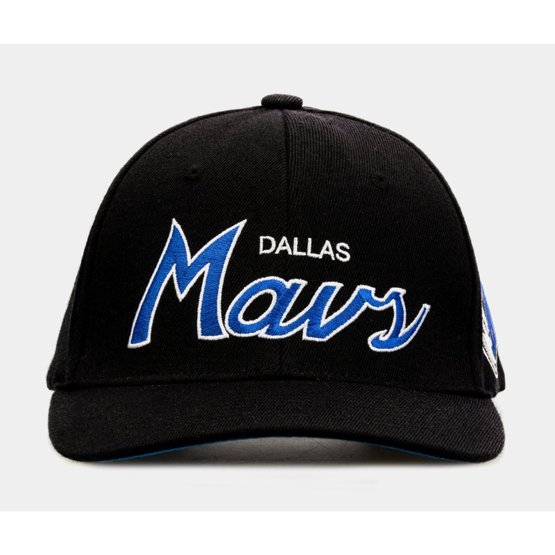 Dallas Mavericks Team Script 2.0 Mens Snapback Hat (Black)