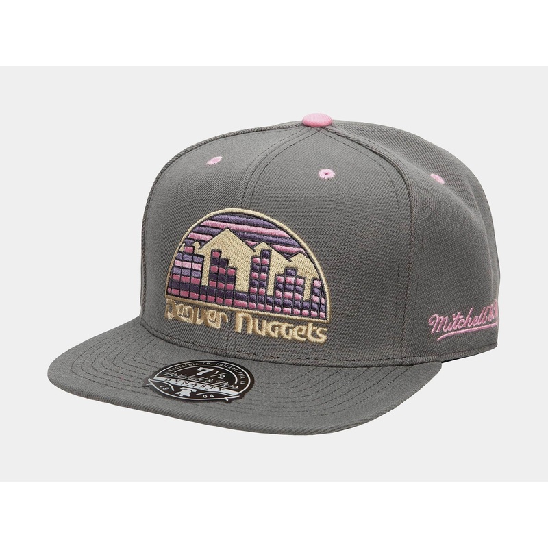 Denver Nuggets Lavender Dreams Mens Fitted Hat (Grey)